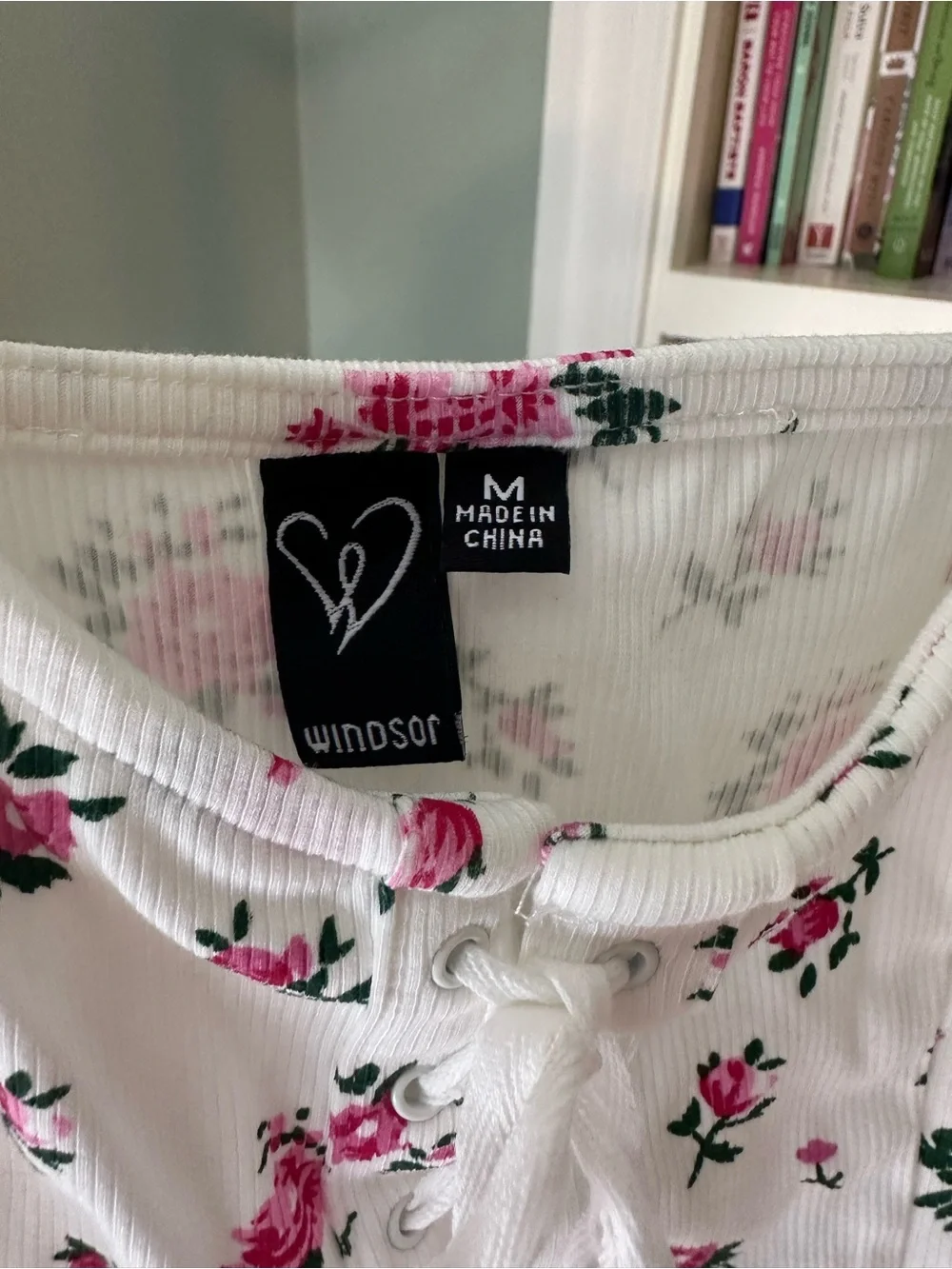 NWOT Windsor White Ribbed Lace-Up Tank - Picture 3 of 3
